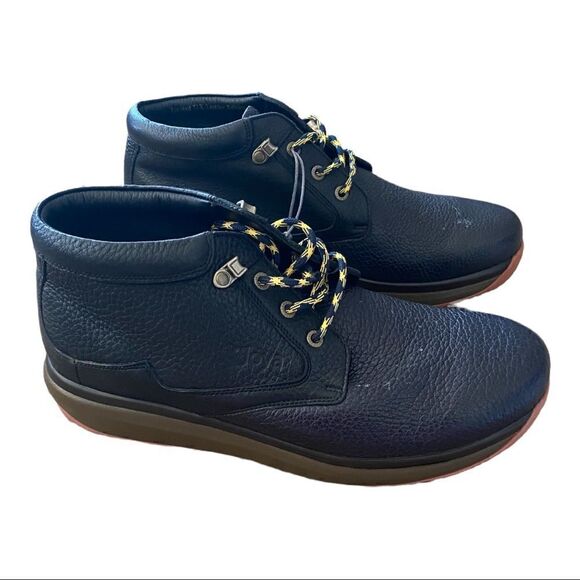 Joya | Liverpool Black/Navy Limited Yak Leather Edition Ortholite Lace Up Boots - Picture 4 of 12